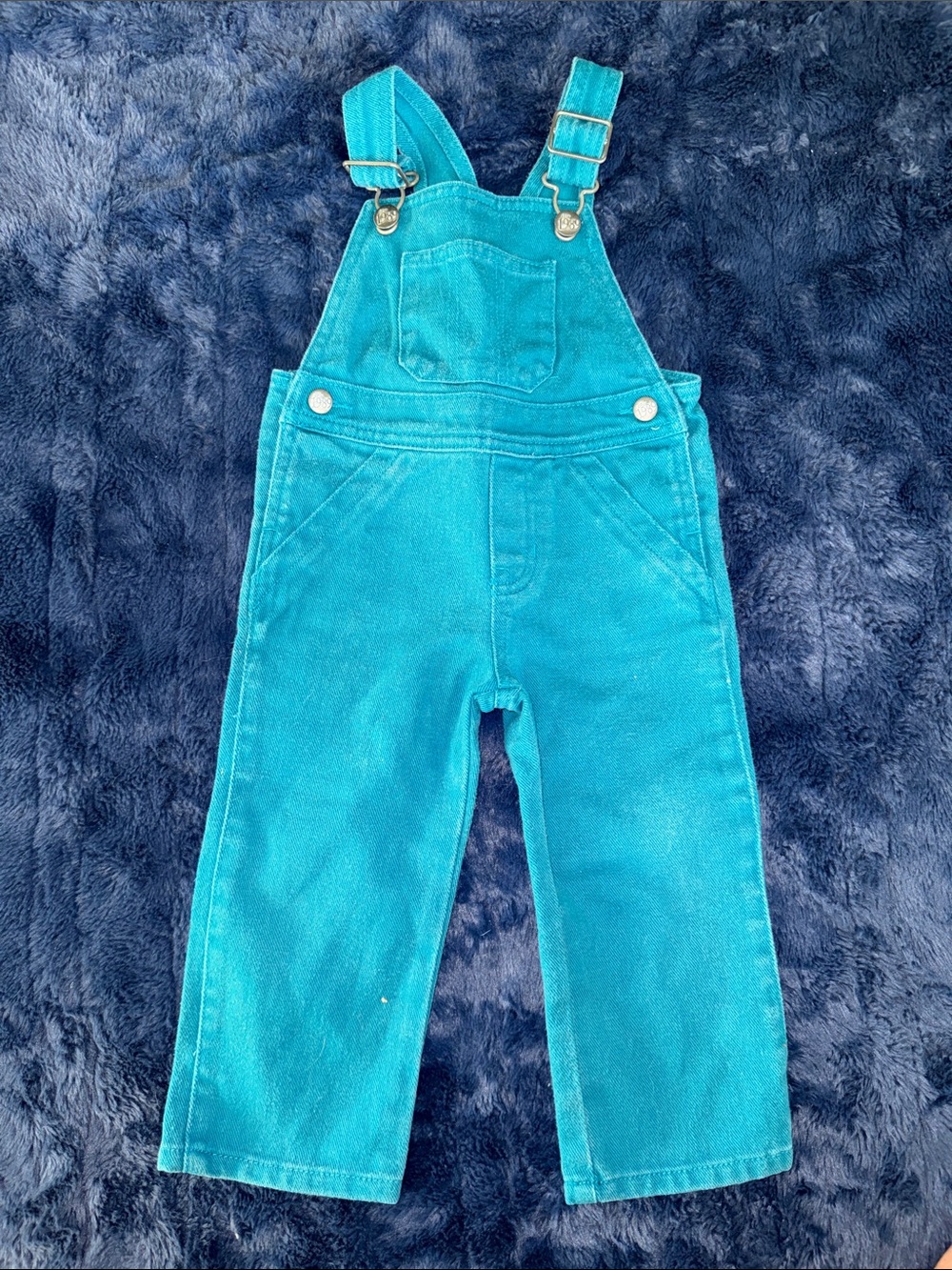 18-24m Place Kids Teal Corduroy Overalls - Bright Teal Kids Bottoms